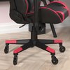 Flash Furniture Red LeatherSoft Gaming Chair with Roller Wheels CH-187230-1-Red-RLB-GG